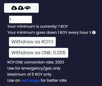 Withdraw Crypto Royale Token - Withdraw as ROY
