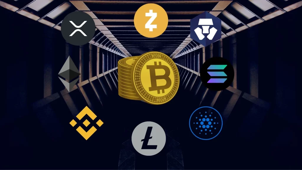 Various types of altcoins