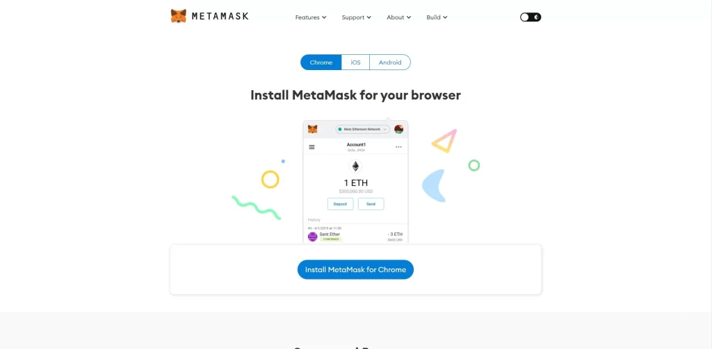 MetaMask create a wallet