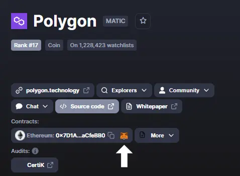Add Polygon to Metamask to use Matic faucet