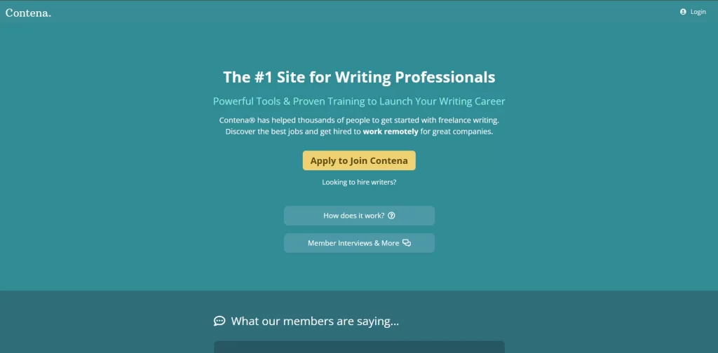 Contena freelance writing site