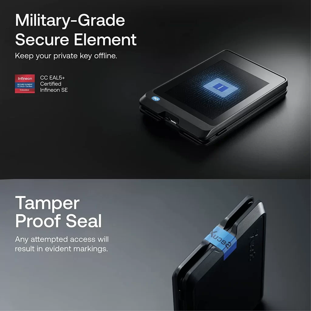 SecuX wallet temper proof seal