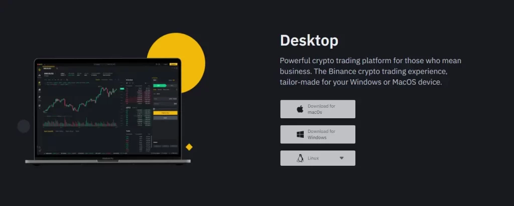Download Binance desktop app