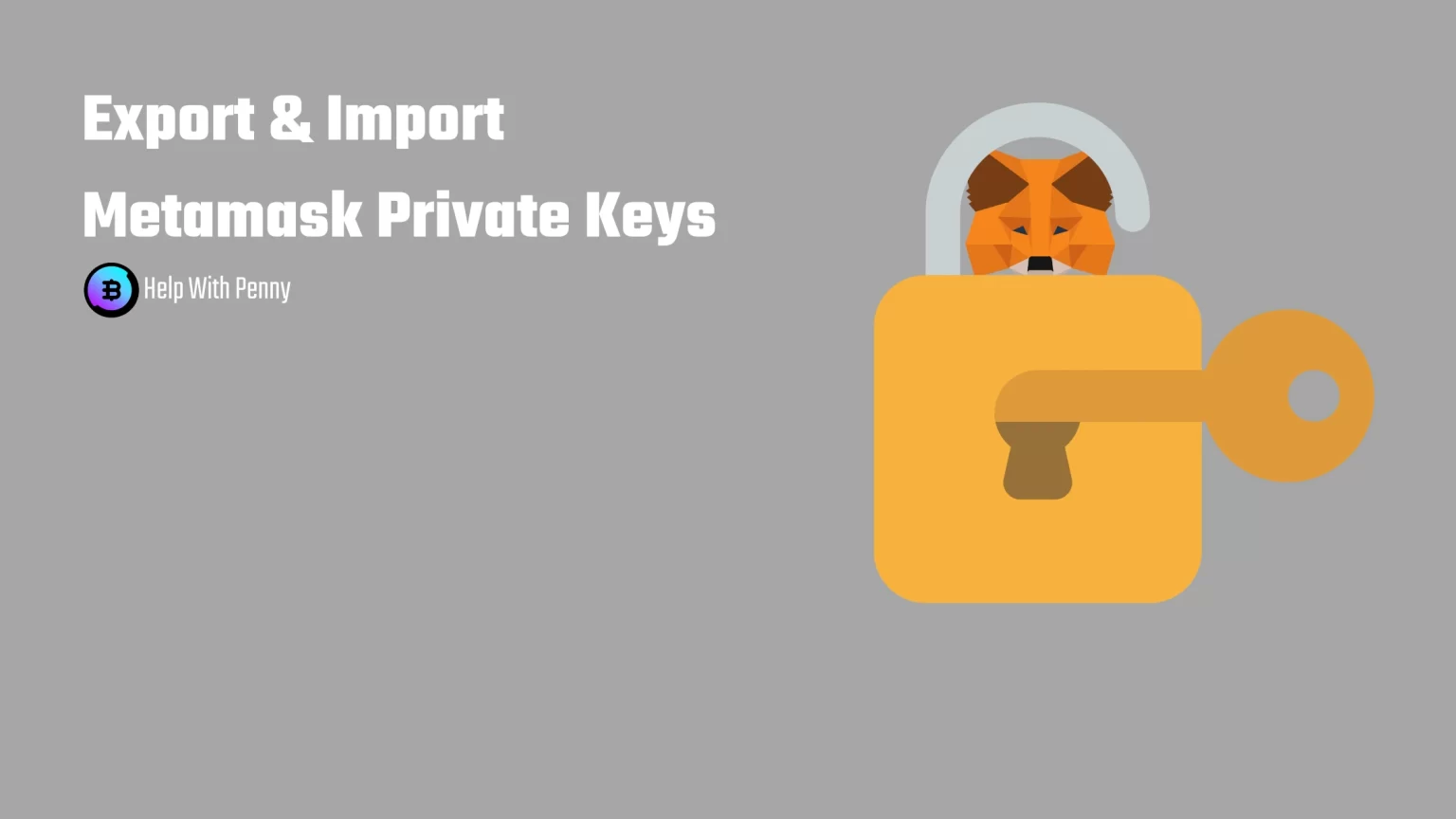How to Export and Import Metamask Private Key. How to Export and import Metamask private keys
