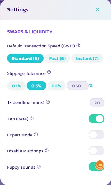 Set higher slippage tolerance in Pencakeswap