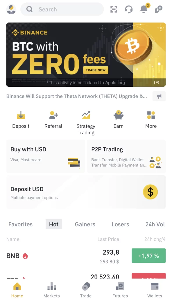 Switched from Binance Lite to Binance Pro