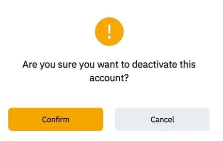 Confirm deactivation