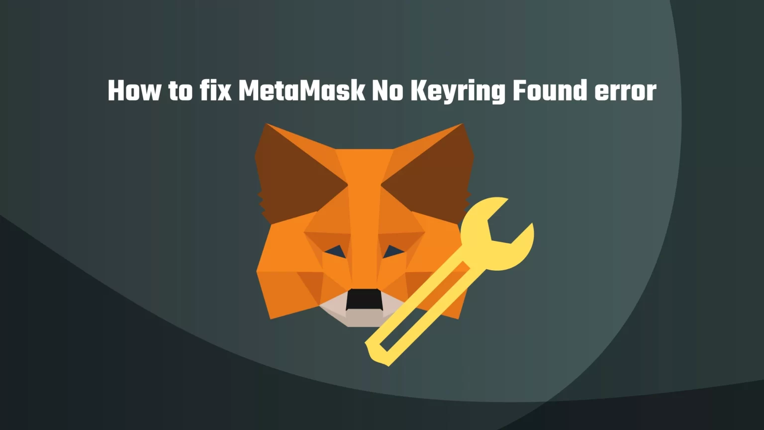 How to fix MetaMask No Keyring Found error How to fix MetaMask No Keyring Found error