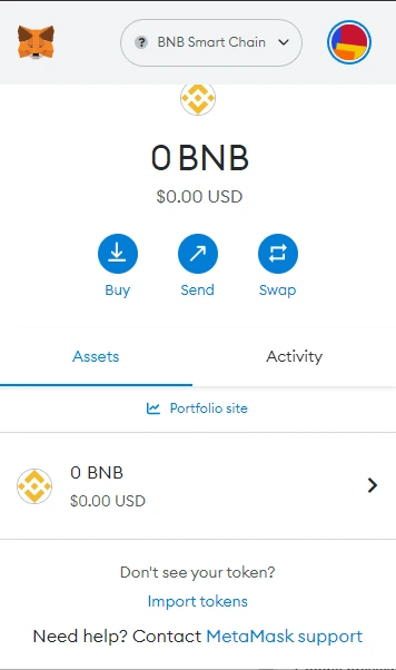 import custom tokens to metamask on bnb chain