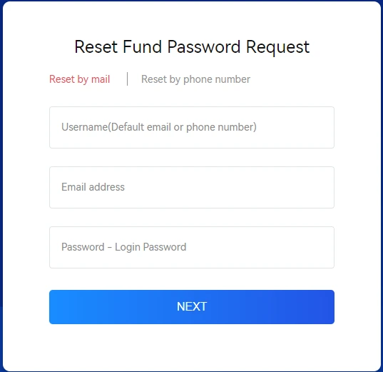 reset fund password on gate io