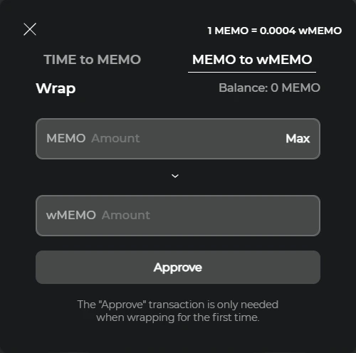 wrap memo to wmemo in the wonderland app