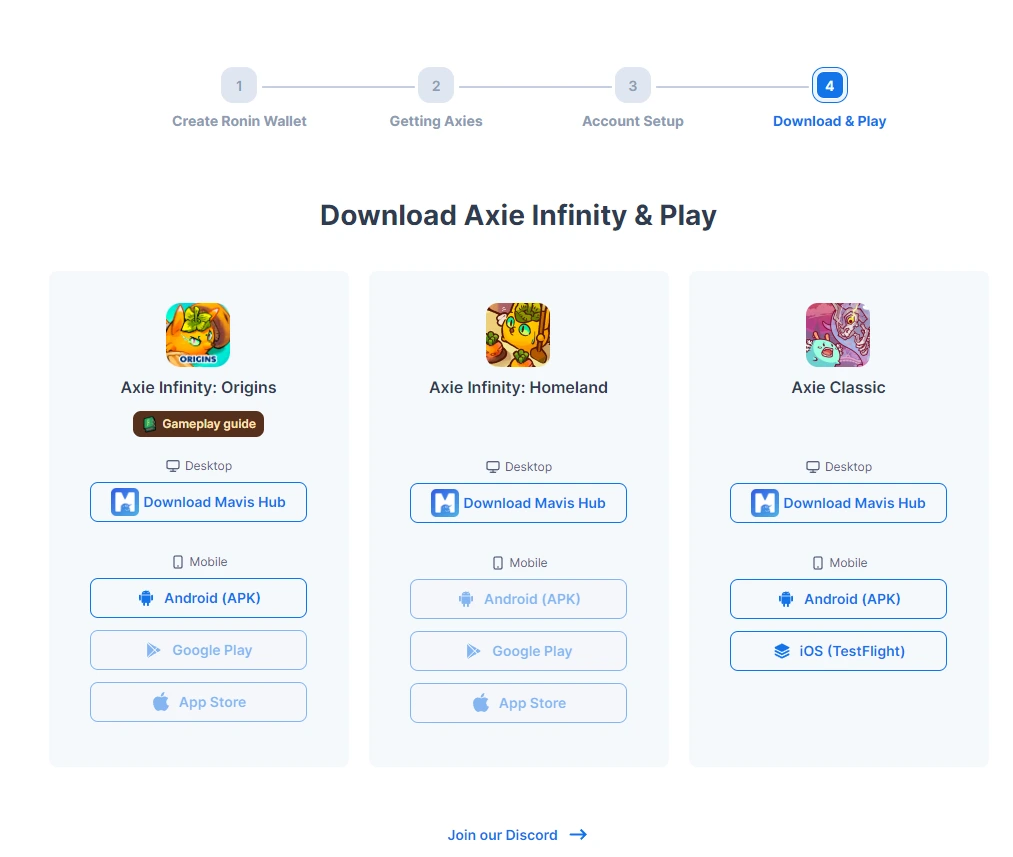 download axie infinity android client