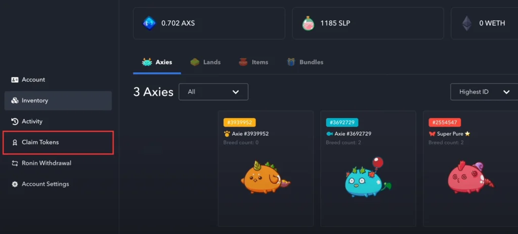 Axie Infinity Cash Out from in game wallet