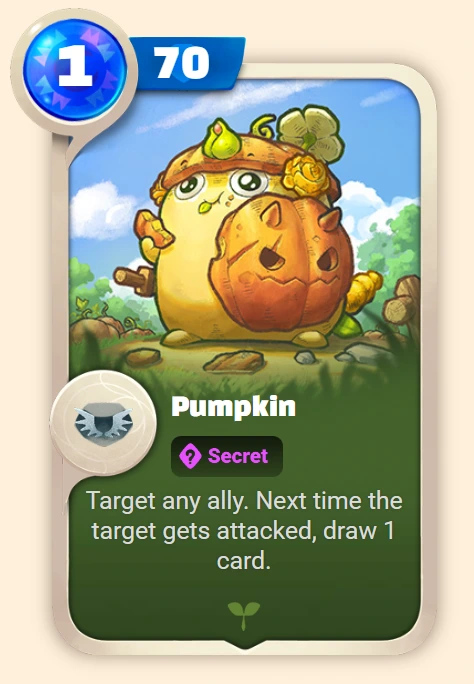Axie infinity pumpkin card