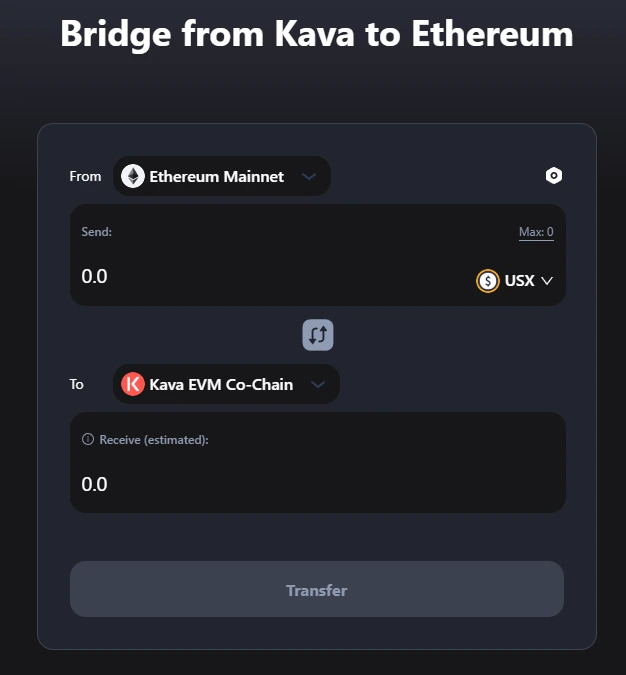 bridge from kava to ethereum using cbridge