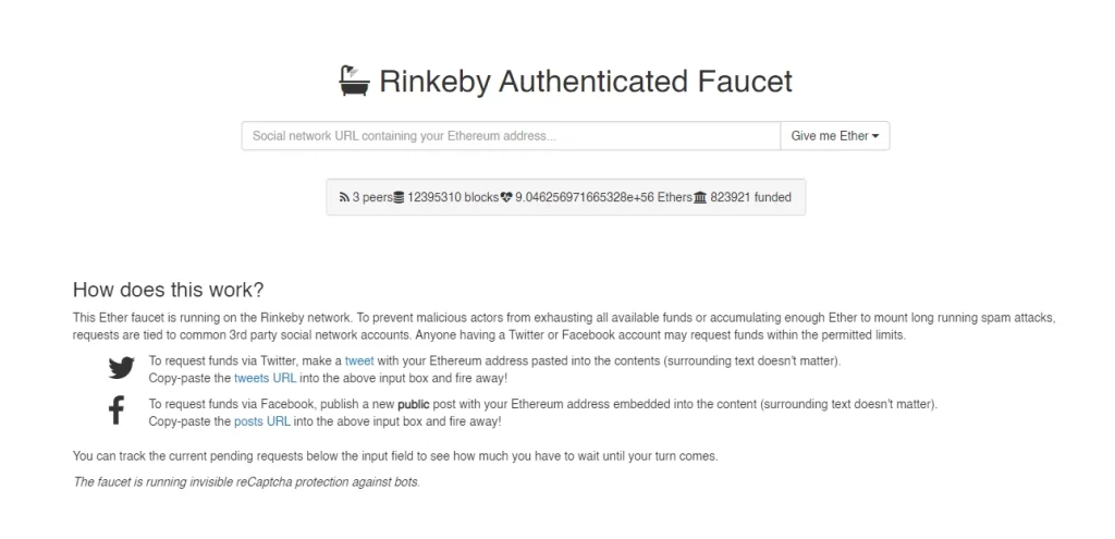 how to use rinkeby testnet
