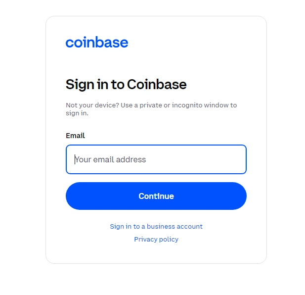 log in to coinbase